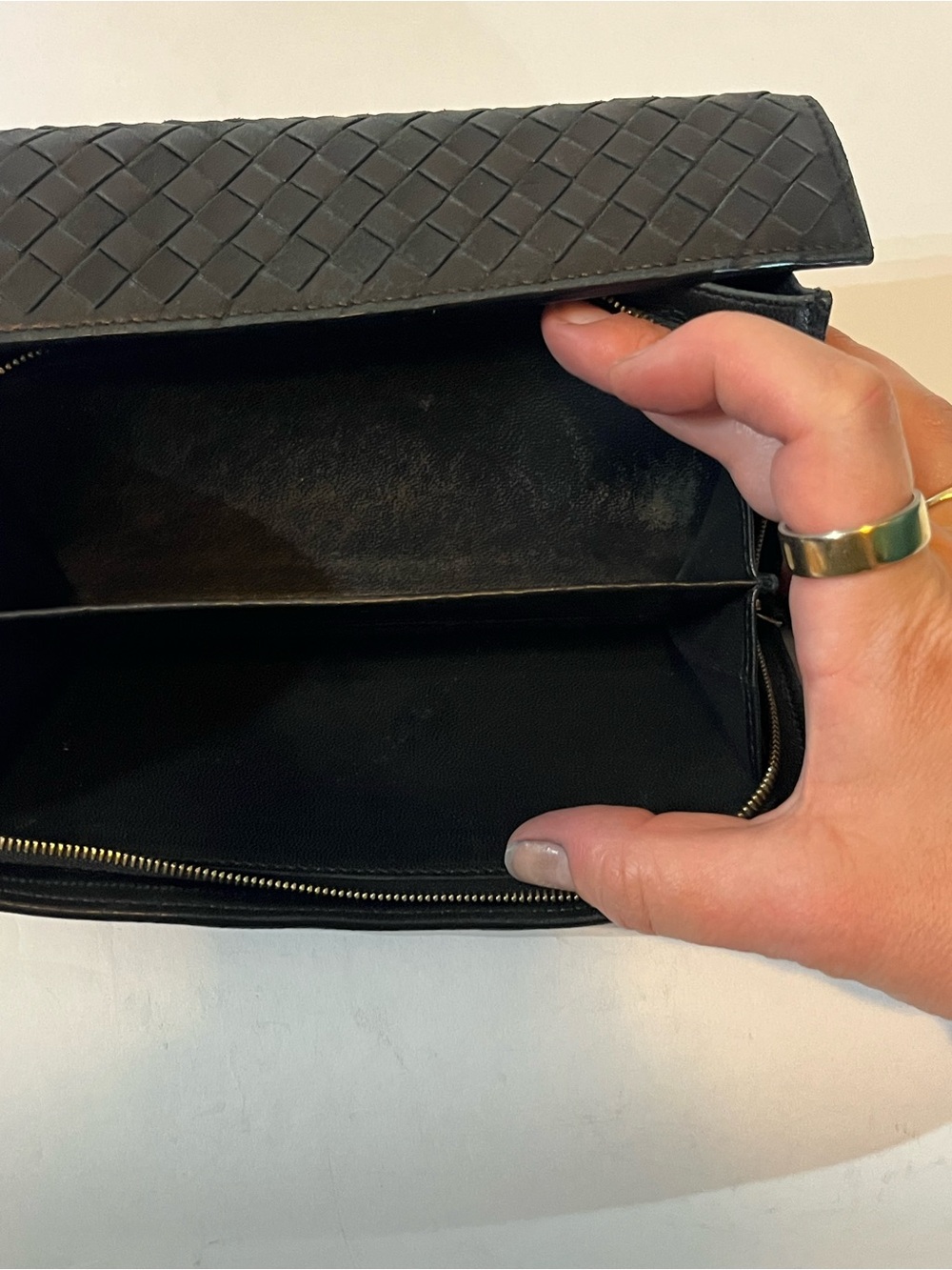 Authentic Bottega Veneta Black Intrecciato Nappa Long Flap Wallet Made in Italy - Picture 11 of 14
